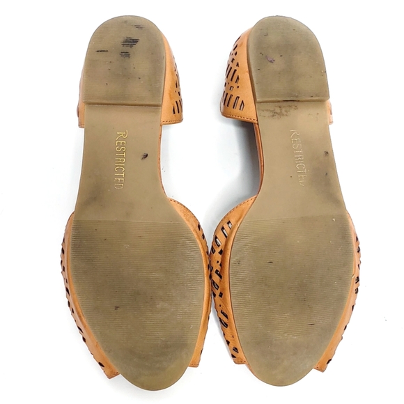 RESTRICTED Laser Cut Open Toe Flats - Picture 6 of 8